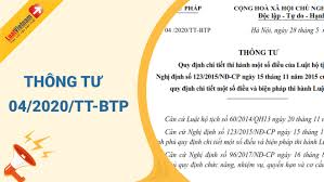 Thông tư số 04/2020/TT-BTP của Bộ Tư pháp